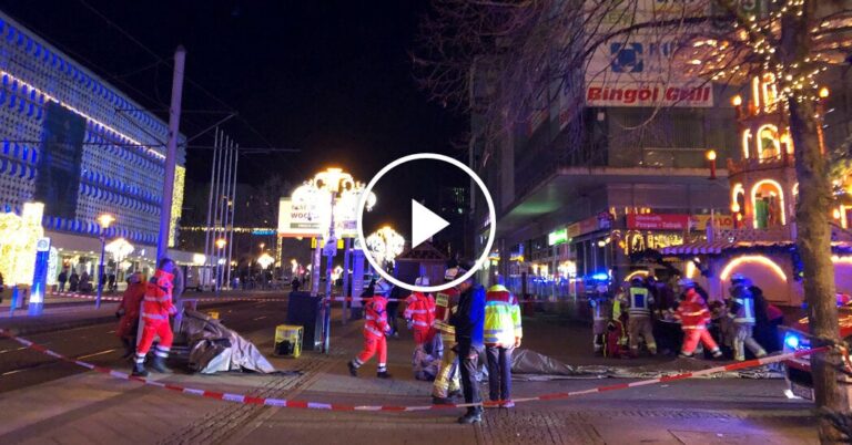 Driver Plows Car To Christmas Market In Germany