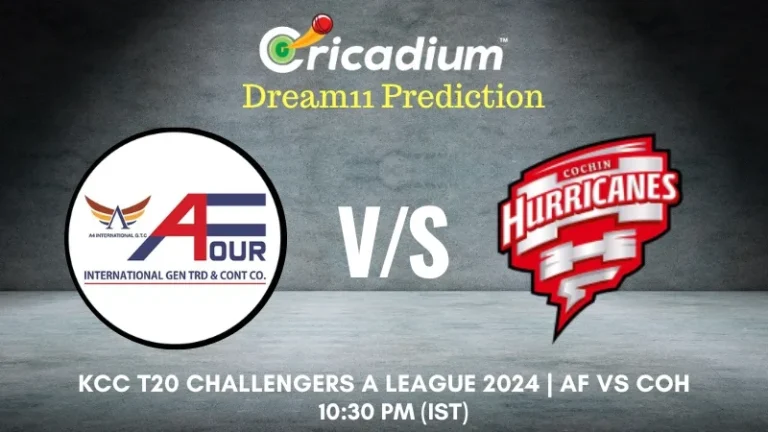 AF vs COH Dream11 Today Prediction KCC T20 Challengers A League 2024 46th T20I