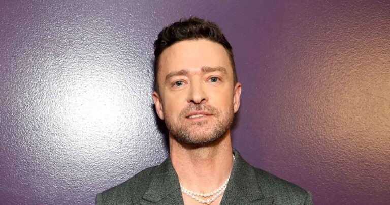 Justin Timberlake is wearing a new shirt after a viral wardrobe malfunction