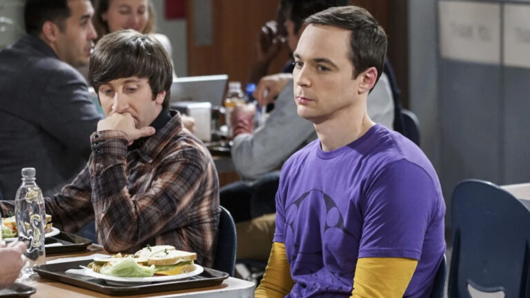 An obscene scene from The Big Bang Theory, an episode of which was banned in the UK