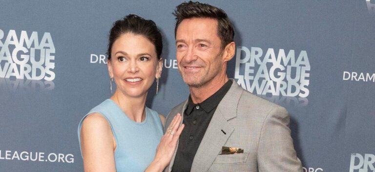 Hugh Jackman and Sutton Foster spark backlash after sharing a kiss