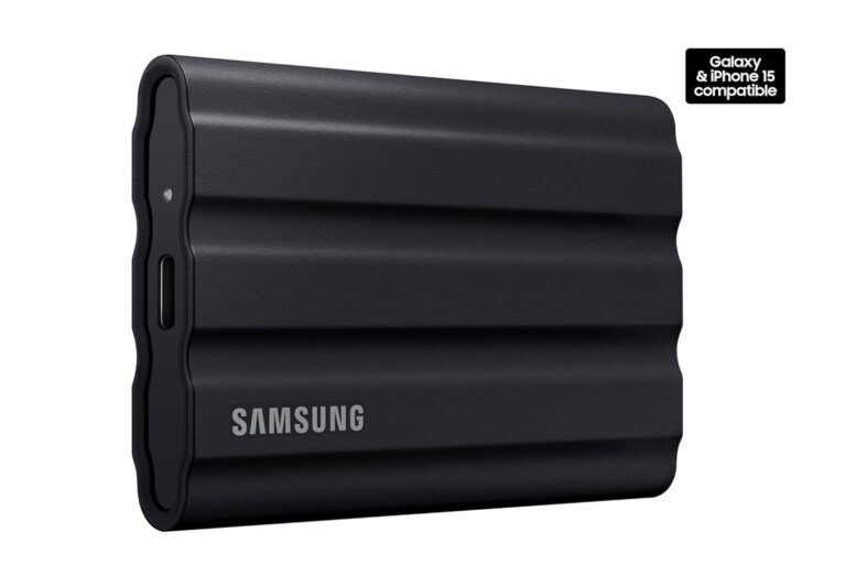 The massive capacity Samsung T7 Shield portable hard drive is nearly 50% off at Amazon