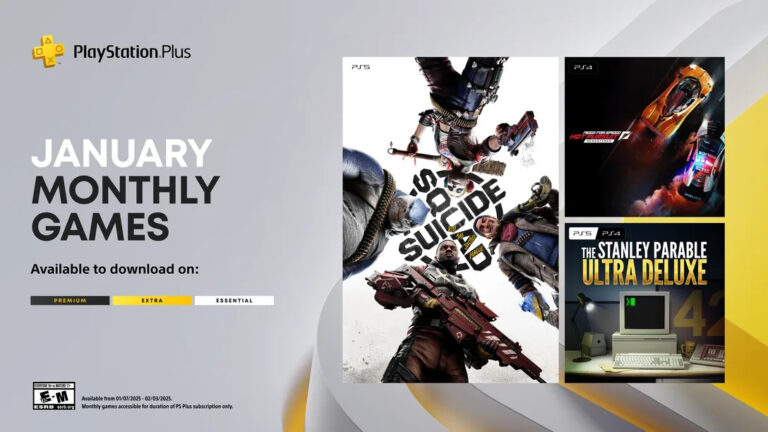 The first PlayStation Plus games from 2025 include The Stanley Parable and Suicide Squad