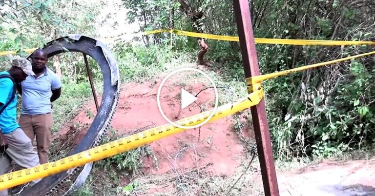 Giant space debris waterfall in Kenya