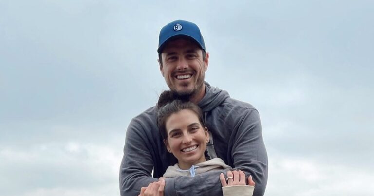Ben Higgins and wife Jessica Clark greet the 1st baby