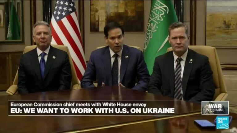 US Secretary of State Marko Rubio Presser Riyadh