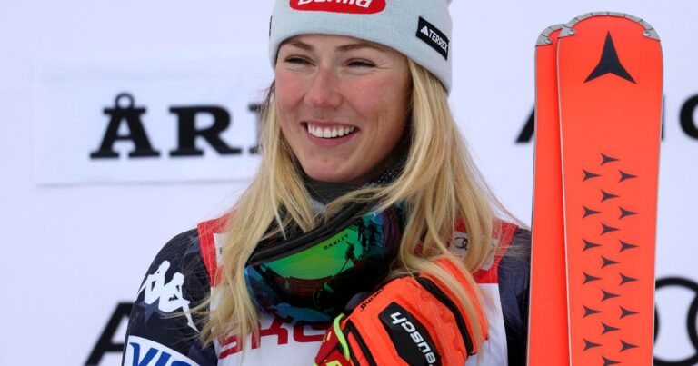 US skiing shampoo Mikaela Shiffrin, damaged PSSD will force him to defend its giant Slalom title