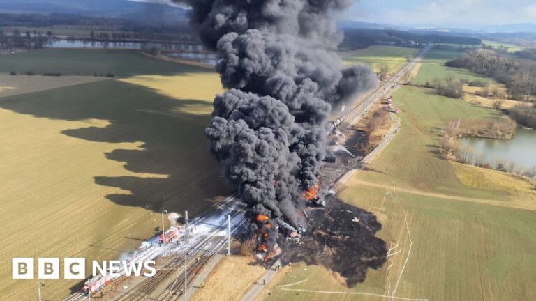 Firefighters had a large poisonous train fire