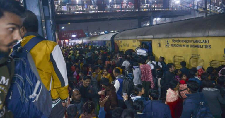 At least 18 people were sealed at the railway station in India