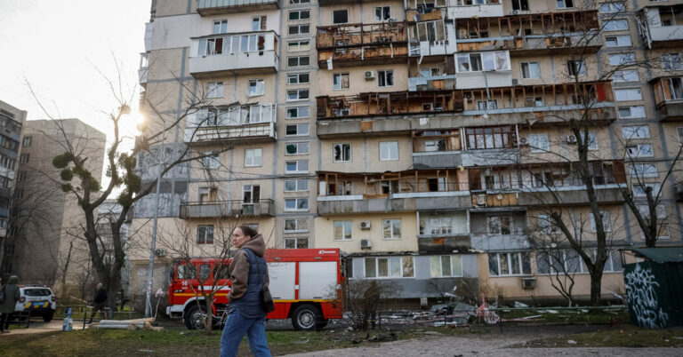 Russian Drone attack, before the ceasefire talks caused 3 people in Kiev