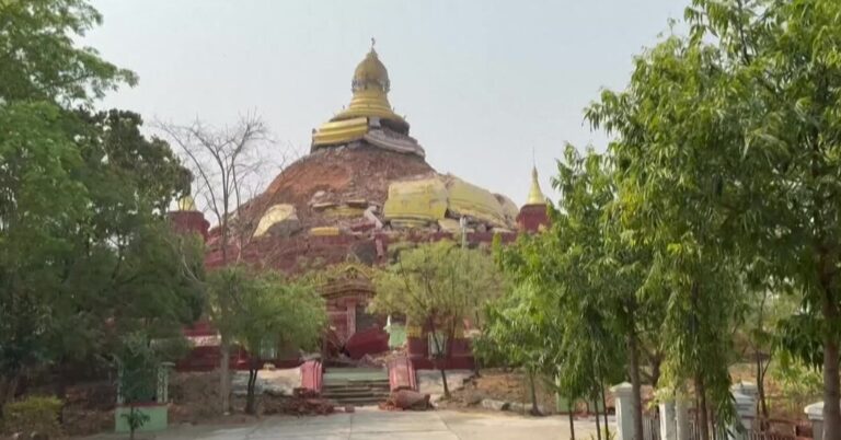 The earthquake is devastated by Myanmine’s cultural sites