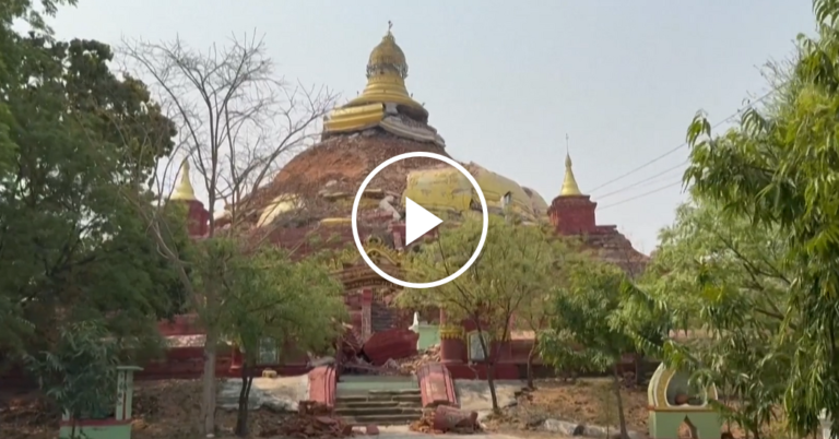The earthquake damages Myanmine’s religious and heritage sites
