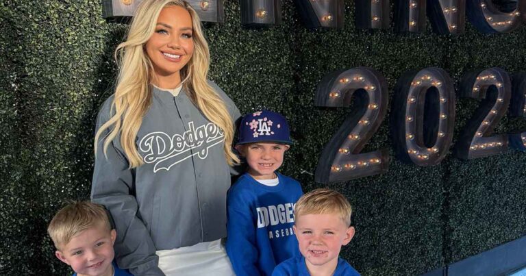 Wife Freddie Freman and 3 Sons celebrated Dodgers Day