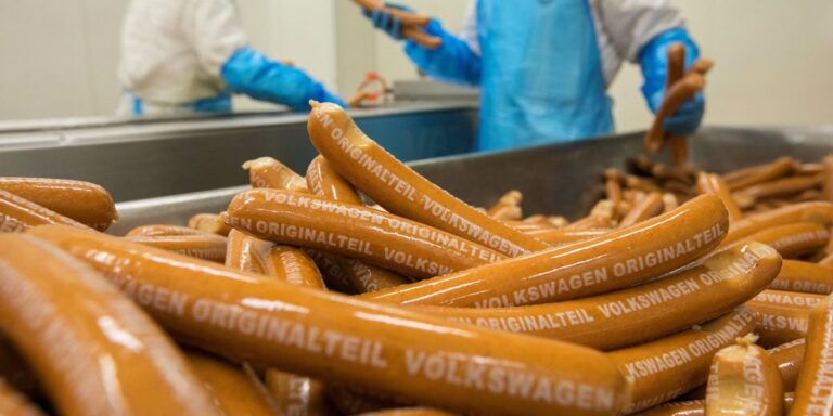 Volkswagen’s own-brand currywurst sausage proves almost as popular as its cars amid automotive sales decline