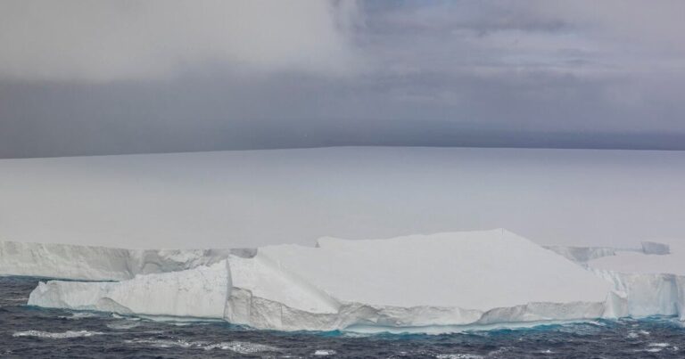 The world’s largest iceberg – a collision course with a distant penguin island – aground