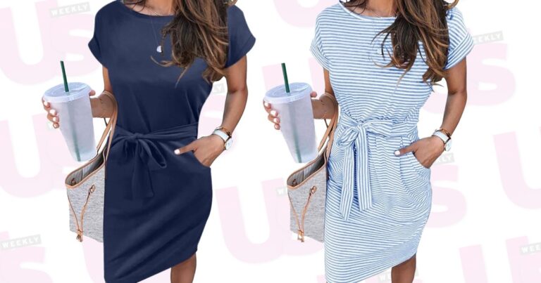 This T -shirt dress at $ 24 earns on numerous buyers’ compliments “