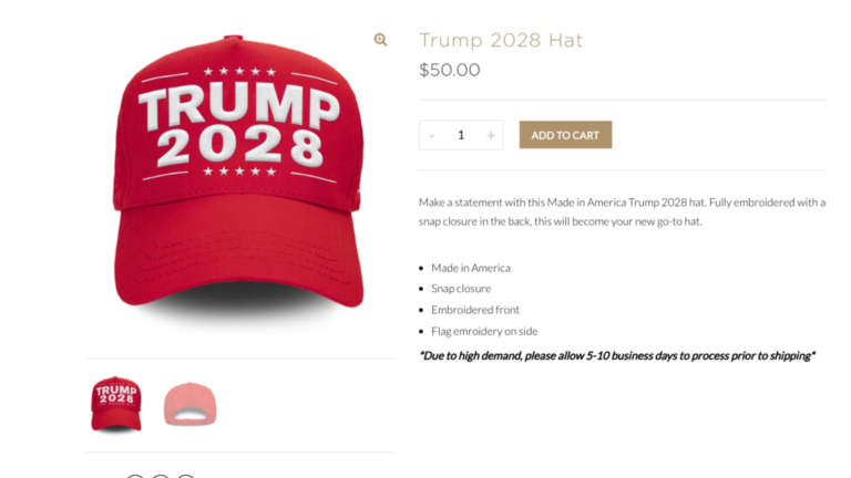 Trump 2028 Clothing Fuel Third White House Term