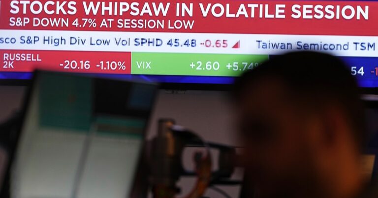The US exchange sank down after wild swings on Trump’s tariff plans | Financial markets