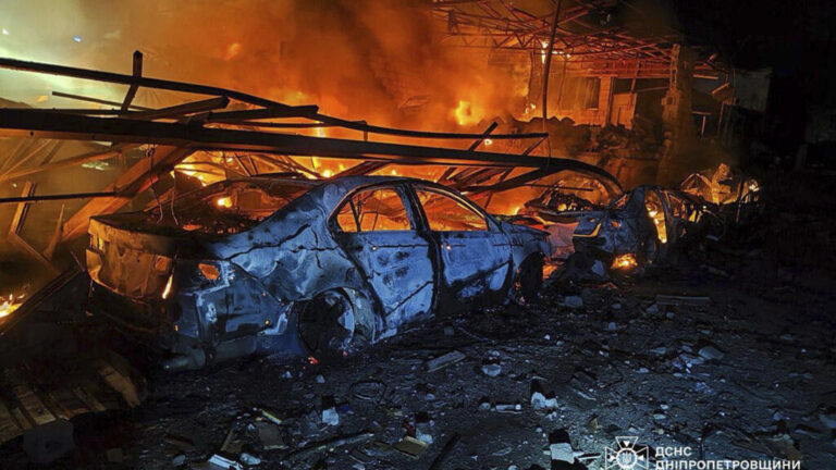 Russian Drone Strike kills at least three in Dnipro in Ukraine
