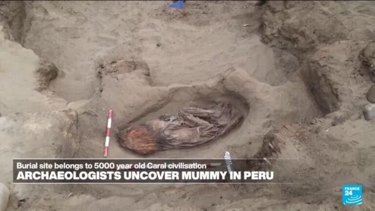 Halds of the 5,000-year-old woman in Peru drilling