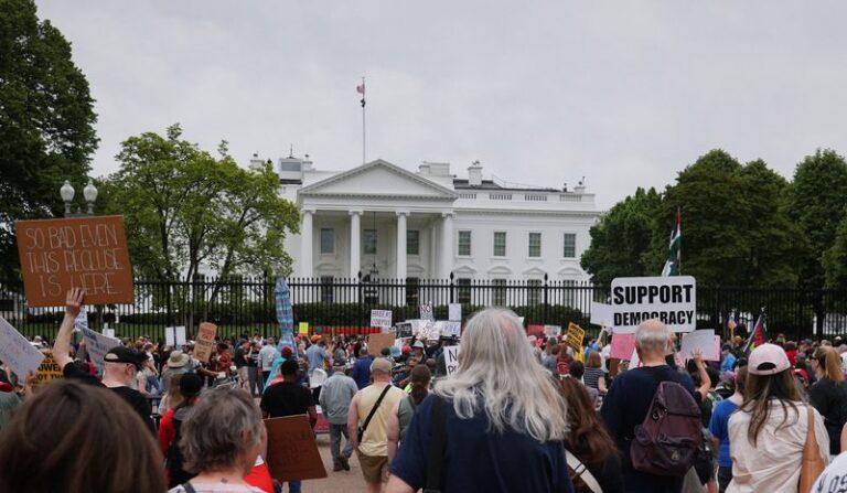 Thousands of protesters rally against Trump across US