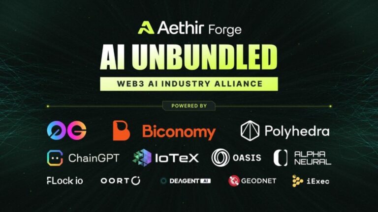 Aethir launches Ai -ndudled Industry Alliance for Web3 Ai Development