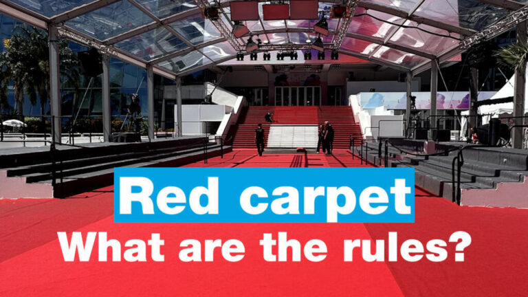 What is prohibited on the red carpet at the Cannes Festival