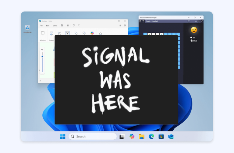 The signal will block Microsoft’s reminder from Snooping on your texts