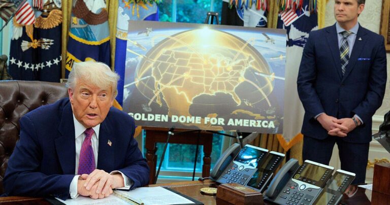 Trump announces $ 25 billion and architectural design for the Golden Dome missile defense system