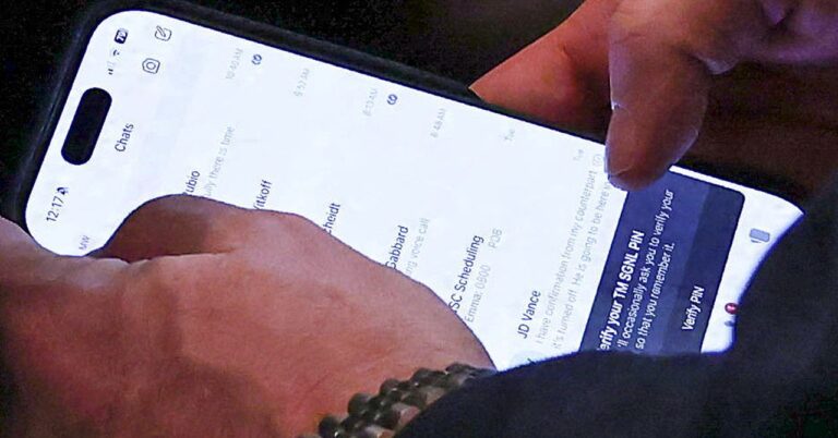 The signal branch used by the Mike Waltz service after reporting that it’s hacked